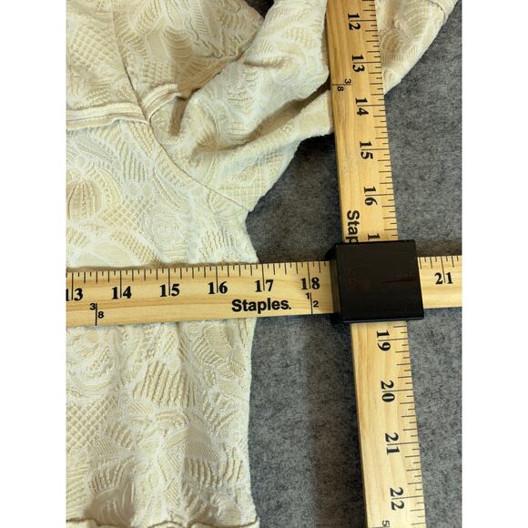 VINTAGE Andria Lieu Collection Jacket Womens Small Beige Floral Button Up Boho - Picture 3 of 6